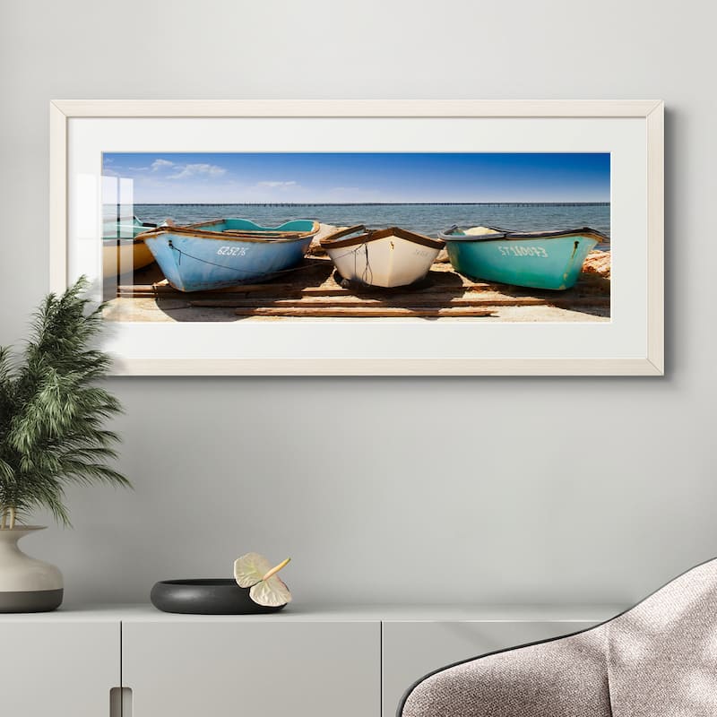Breakwater Boats-Premium Gallery Framed Print