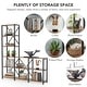 preview thumbnail 5 of 11, Industrial 9 Shelves Bookshelves Ladder Corner Etagere Bookcase