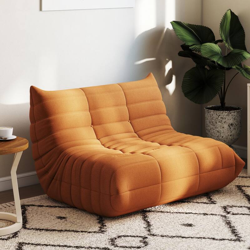 Kinbor Bean Bag Chair - Adult Bean Bag Chair with Soft Memory Foam - Brown - Large