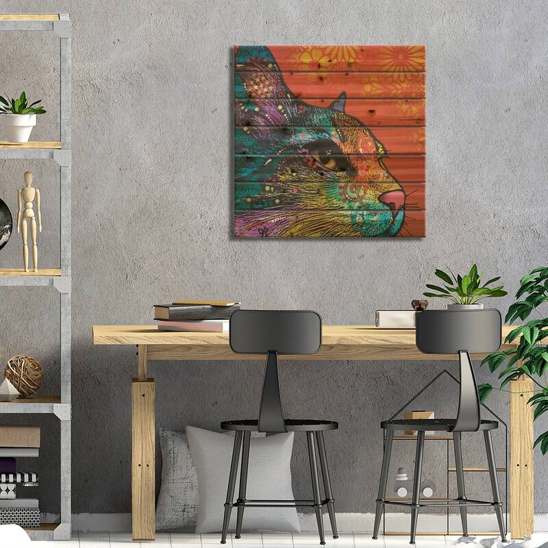 Smudge Print On Wood by Dean Russo - Multi-Color