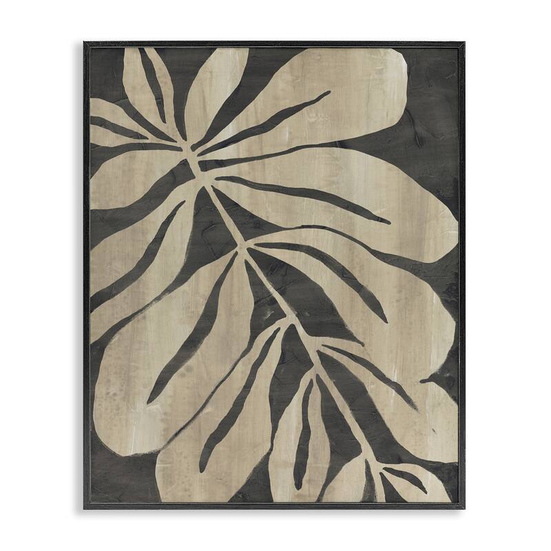 Stupell Rustic Leaf Shape Framed Giclee Art Design By June Erica Vess - 24 x 30 - Black