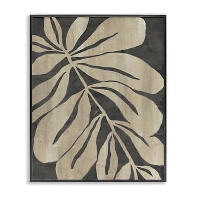 Stupell Rustic Leaf Shape Framed Giclee Art Design By June Erica Vess