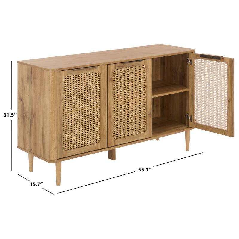 SAFAVIEH Home Brey 3-Door Sideboard/TV Stand - 55"W x 18"D x 32"H