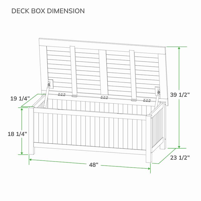 Cambridge Casual Kikori Teak 48-inch Teak Outdoor Storage Box