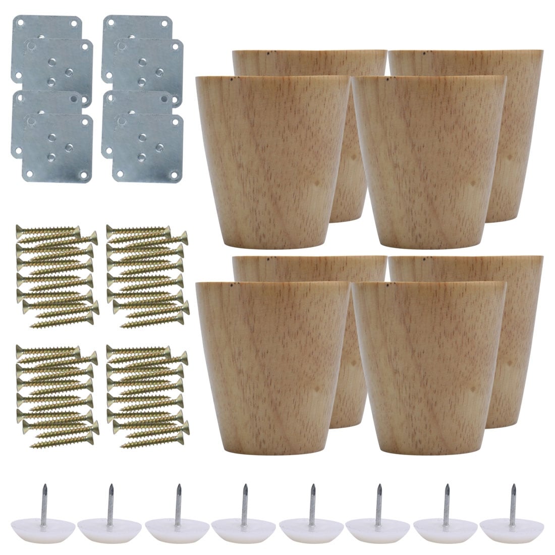 Shop 2 4 Wood Furniture Leg Chair Feet Replacement Height Adjuster 8pcs On Sale Overstock 28962388