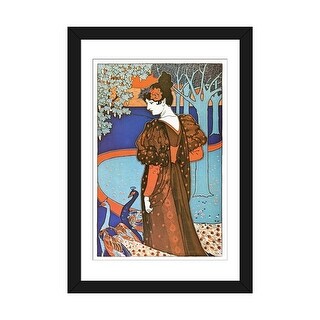 iCanvas quot Lady with Peacocks (Art Nouveau) Advertising Vintage Poster