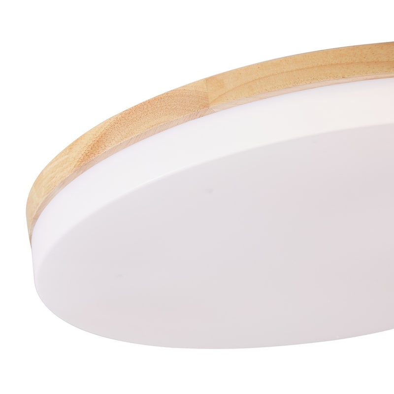 Modern Beige 1-Light Circle LED Flush Mount Ceiling Lighting Fixture