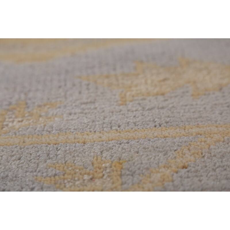 Oushak Indian Area Rug Hand-Knotted Nursery Wool Carpet - 9'4"x 11'8"