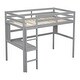 preview thumbnail 5 of 16, Twin Loft Bed with Built-in Desk and Bookcase Guardrails, Grey