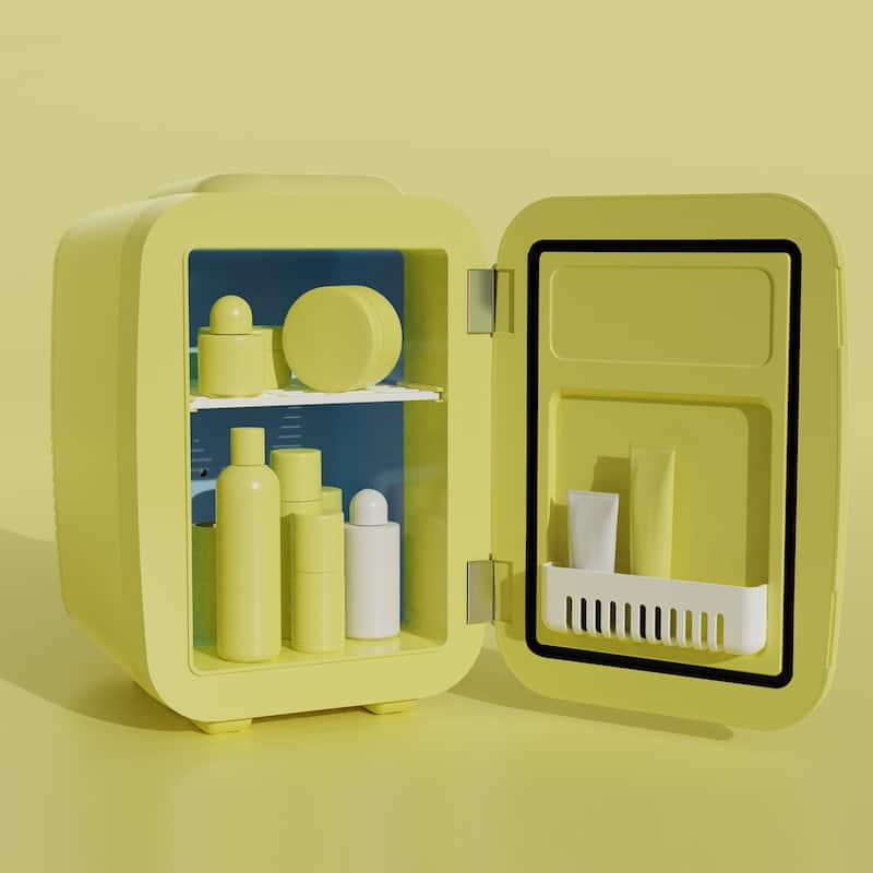 Caynel 4 Liter Portable Cooler and Warmer Mini Fridge for Home, Car