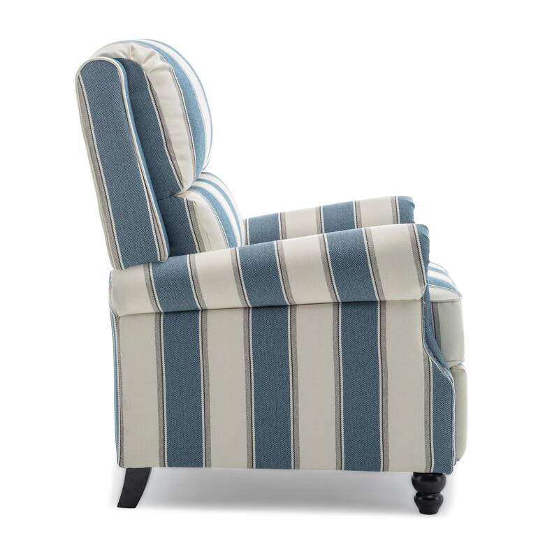2 Set Manual Pushback Recliner Chair with Nailhead Trim