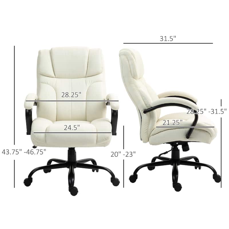 Big and Tall Office Chair - 500lbs Capacity with Wide Seat and Adjustable Height