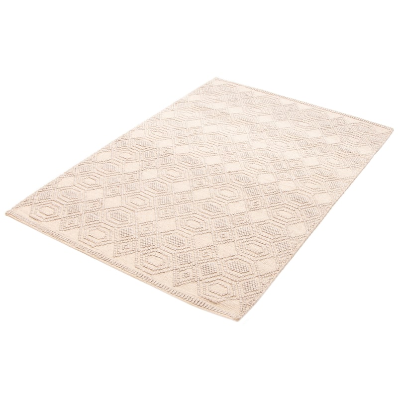 ECARPETGALLERY Braid weave Sienna Tan Wool Rug - 5'2 x 7'3