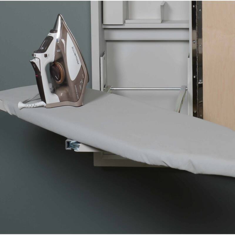 Iron-A-Way Ironing Center - 42" Built In Ironing Board With Storage -