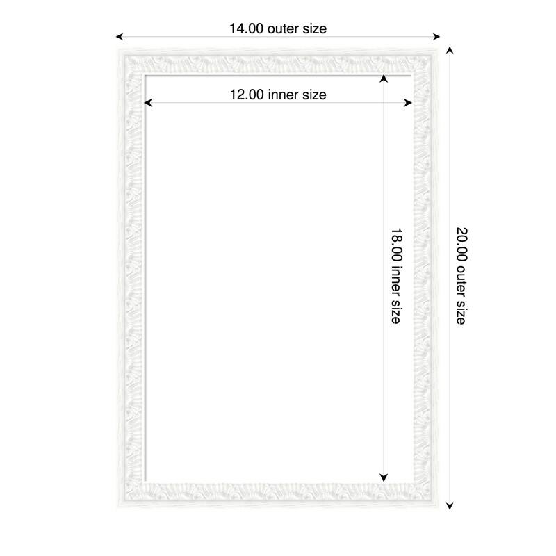 Bethany Framed Dry Erase Magnetic Board - 14 x 20 in - Bethany White
