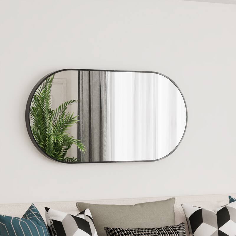 Aluminum Frame Venetian Wall Mounted Mirror - 19.7 x 39.3 inch