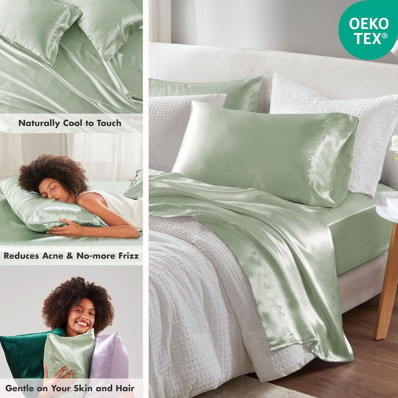 Madison Park Essentials Satin Luxury 6 PC Sheet Set