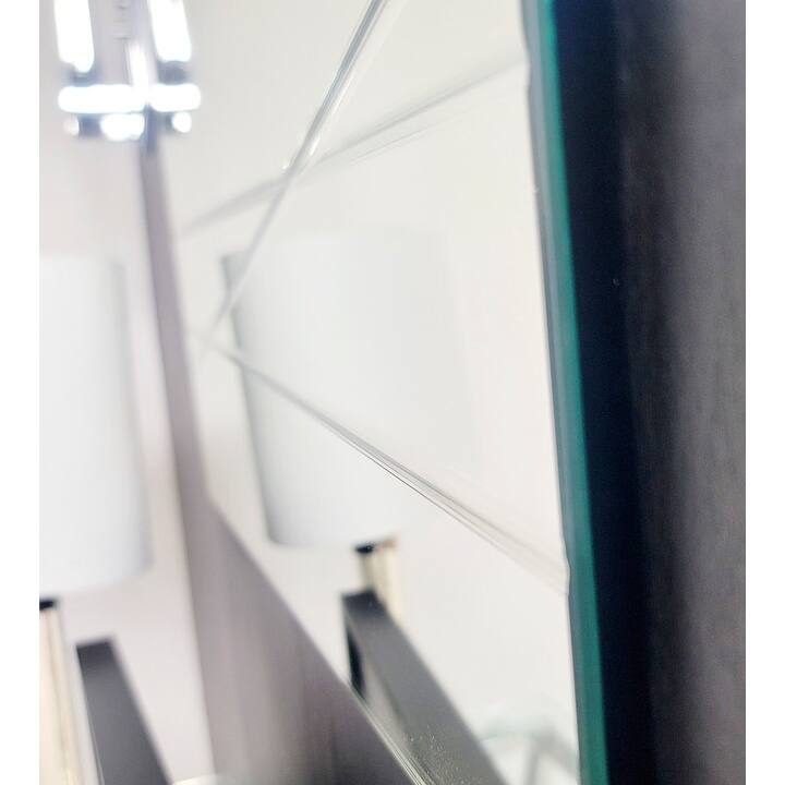 Brenda Etched Modern Frameless Wall Mirror with Dual Mounting Brackets
