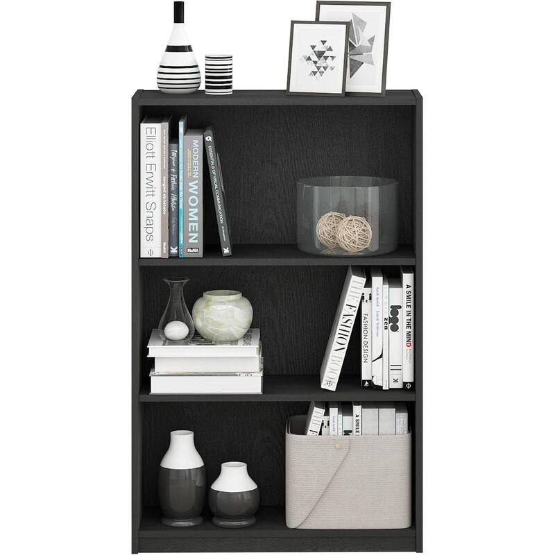 2-Shelf Small Bookcase Compact Open Storage Organizer with Modern Design for Bedroom or Home Office Use