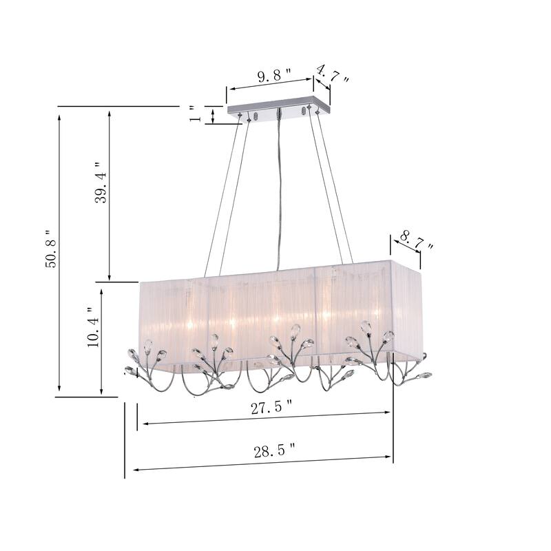 Larissa 5-Light Rectangle Chandelier