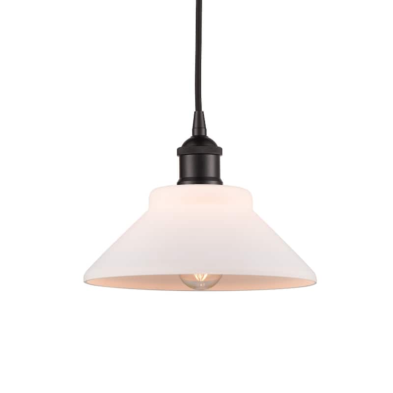 Innovations Lighting 616-1P-8-8 Orwell Pendant Orwell 8" Wide Mini - Oil Rubbed Bronze / Matte White