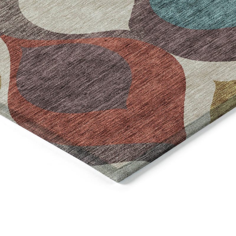 Machine Washable Indoor/ Outdoor Chantille Contemporary Geo Rug