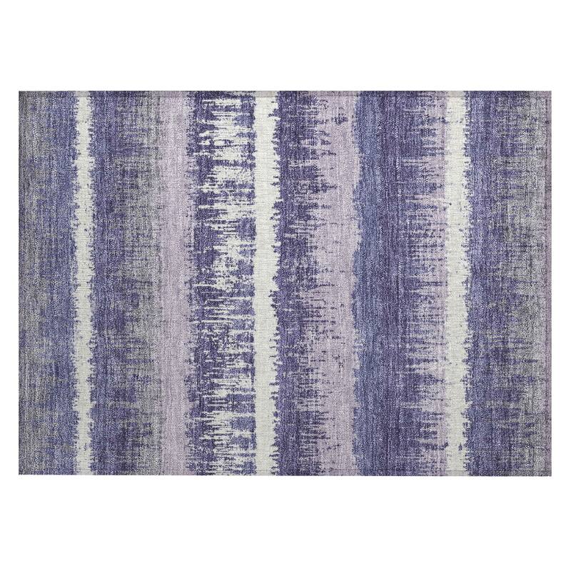 Machine Washable Indoor/ Outdoor Abstract Ombre Chantille Rug