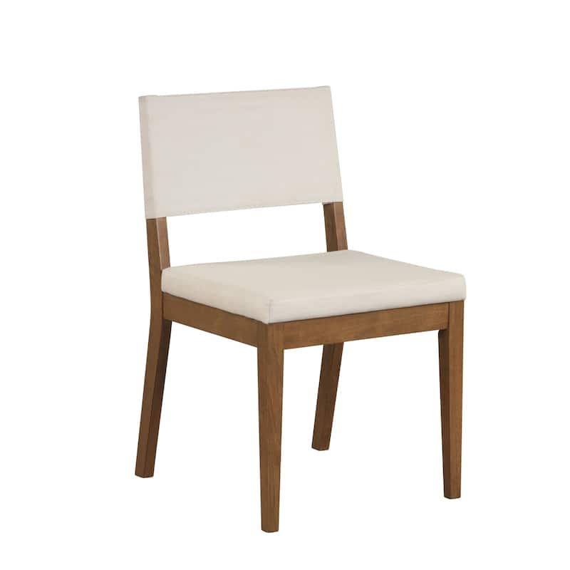 Linus Modern Upholstered Dining Chair, Solid Rubberwood Legs