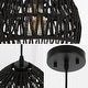 preview thumbnail 75 of 115, Jigu 1-Light Woven Rattan/Iron LED Pendant, by JONATHAN Y
