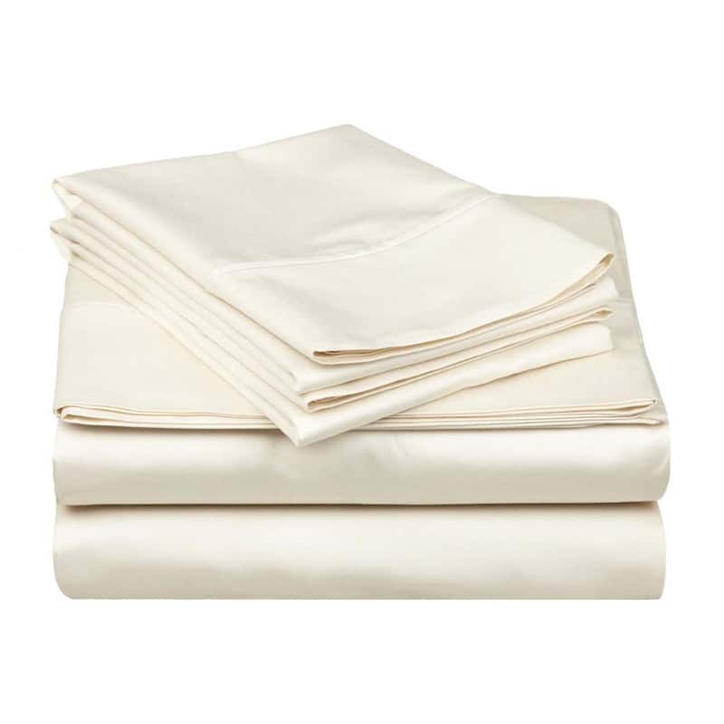 Superior Egyptian Cotton 530 TC Sheet Set Sateen Weave, Deep Pocket, Ultra‑Soft & Breathable Bedding