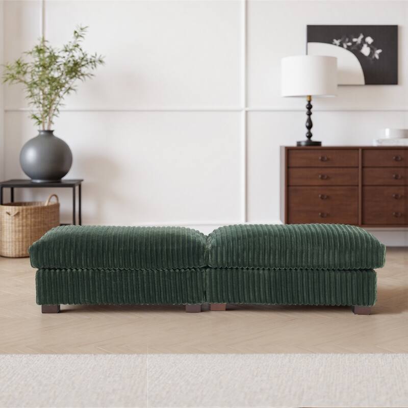 Fauxfur Ottoman Bench