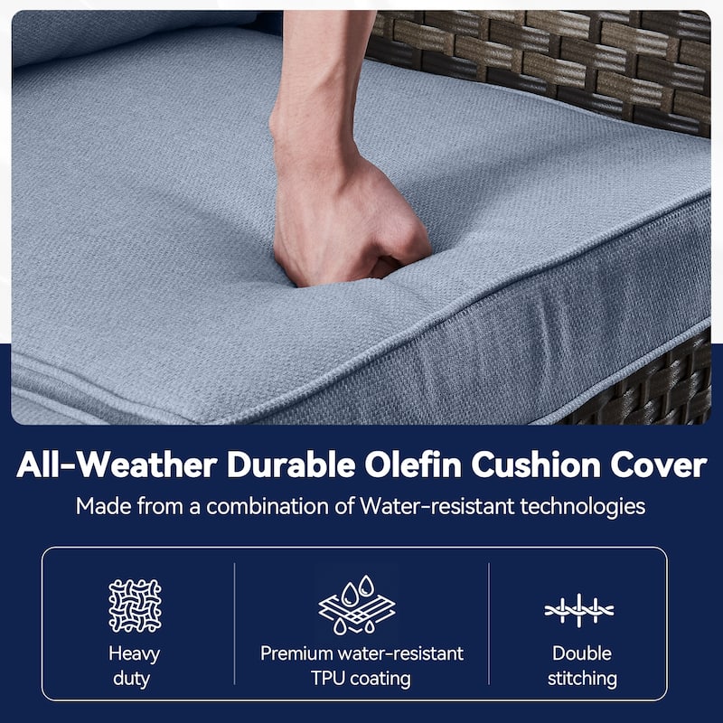 All-Weather Deep Seating Chair Cushions for Patio Chairs