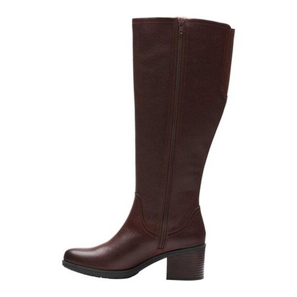 clarks wide calf leather boots