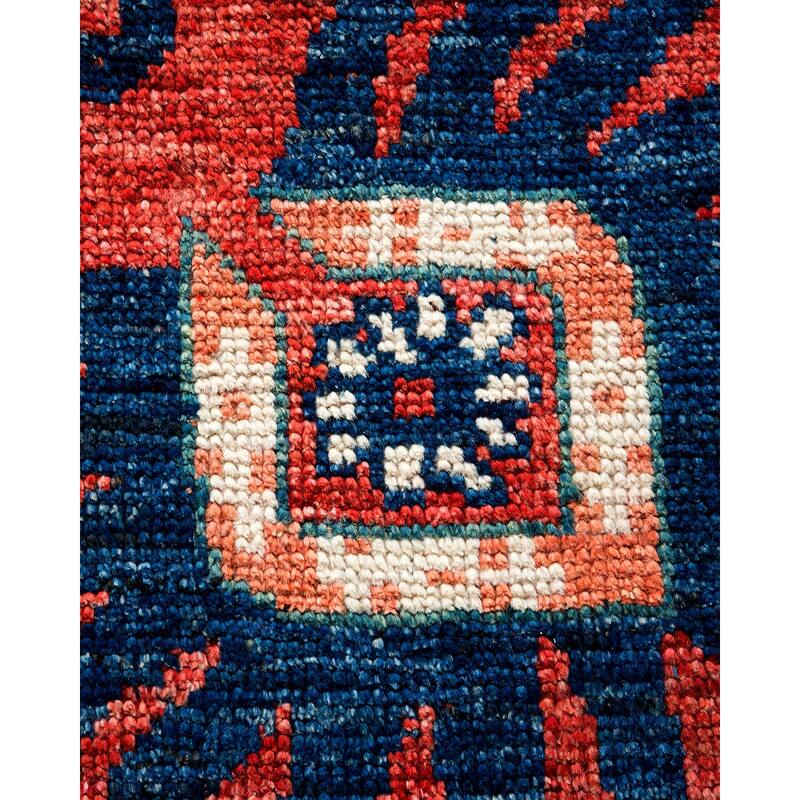 Hand Knotted Traditional Oriental Wool Area Rug - 7' 0" x 7' 1"