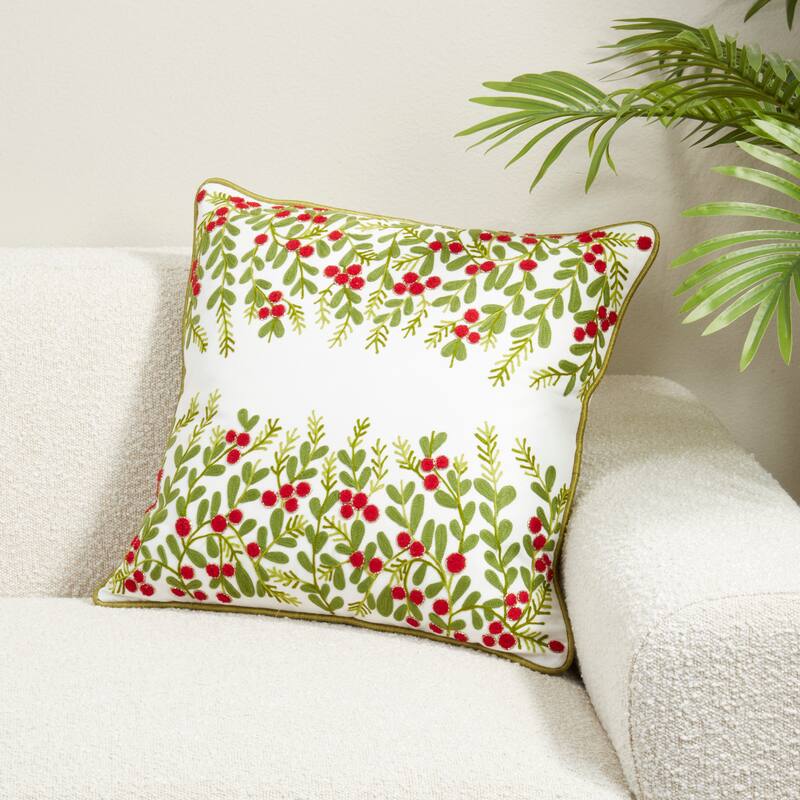 Red Berry Throw Pillow