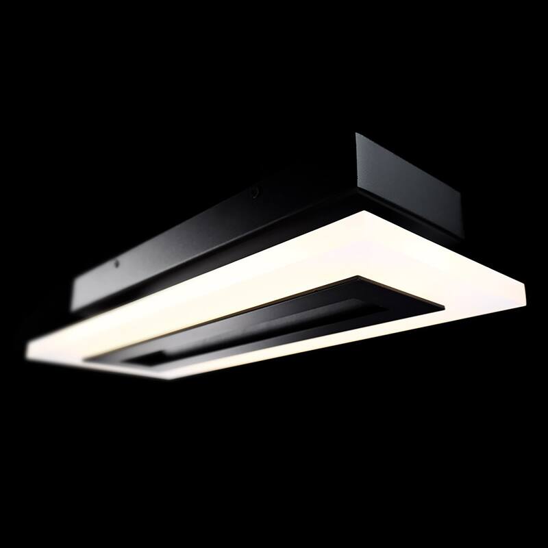 Shadow 17in LED Indoor or Outdoor Wall Light 3000k in Black - Black - 17-inch
