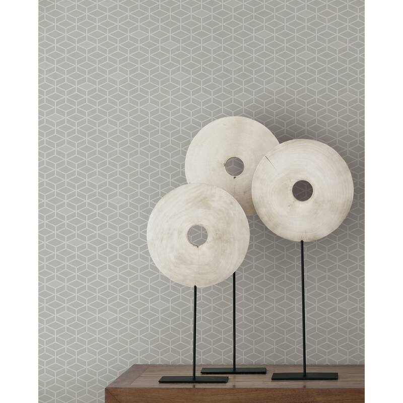 Seabrook Designs Davy Diamond Geometric Unpasted Wallpaper