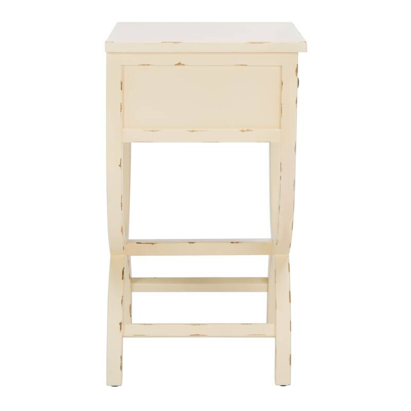 SAFAVIEH Liller 1-Drawer Accent Table Nightstand (Fully Assembled) - 18" W x 15" D x 27" H - 18Wx15Dx27H