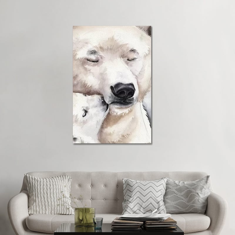 iCanvas "Polar Bear" by Kira Balan Canvas Print - 48x32x1.5