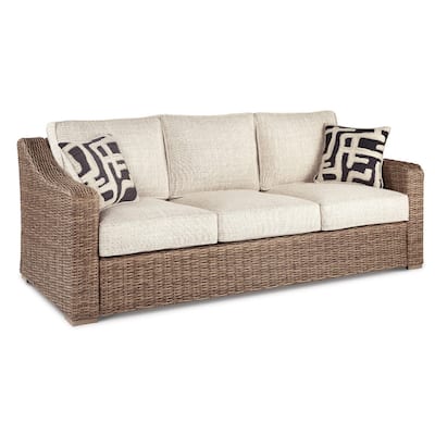 Signature Design by Ashley Beachcroft Outdoor Sofa with Cushion - 82.25" W x 37.75" D x 34.63" H