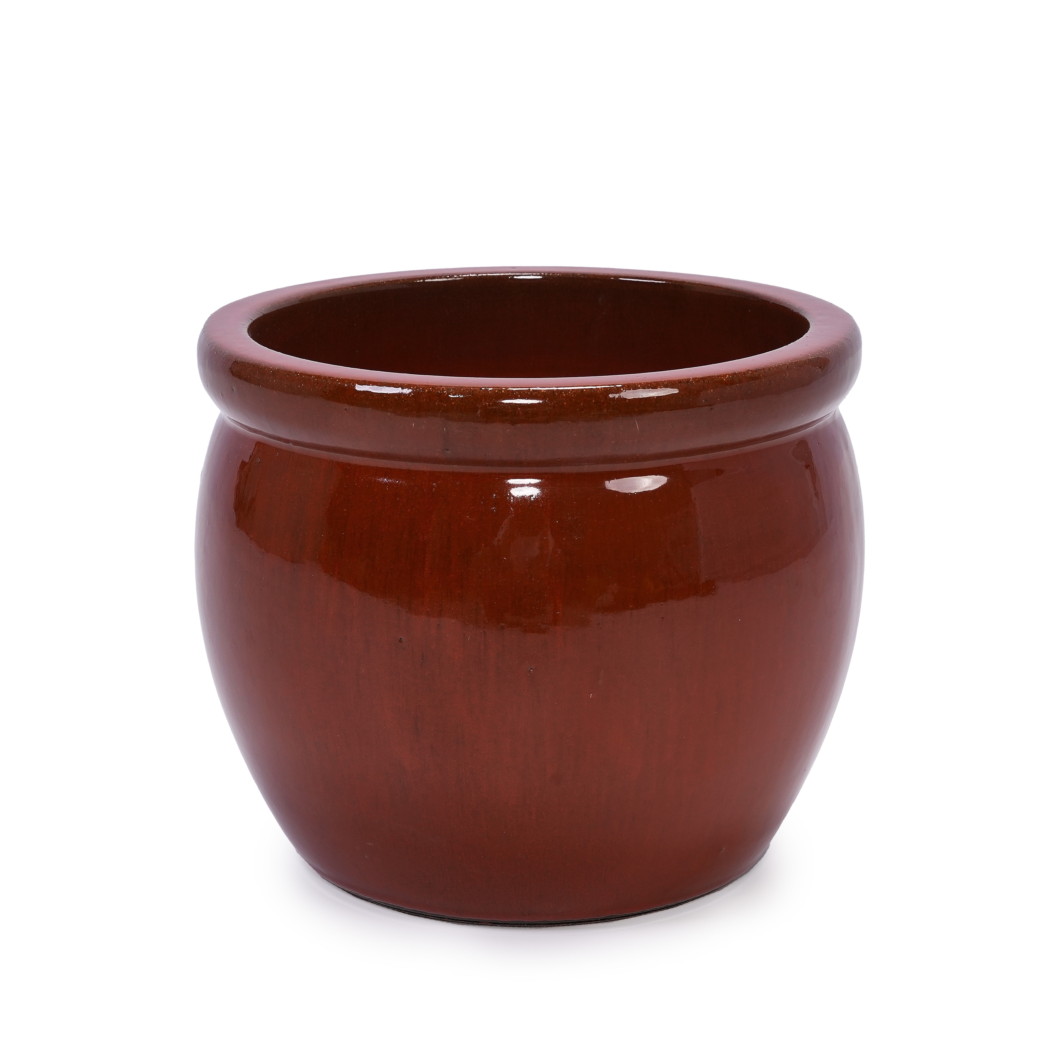 Handmade Rust-Red Ceramic Plant Pots Set of 3, 15/12/9 Inch Diameter -  Overstock - 44098168