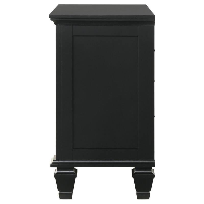 Cream White 3-drawer Nightstand with Pull Out Tray