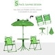 preview thumbnail 6 of 10, Outsunny Kids Folding Picnic Table and Chair Set Frog Pattern - 19.75" L x 19.75" W x 18" H