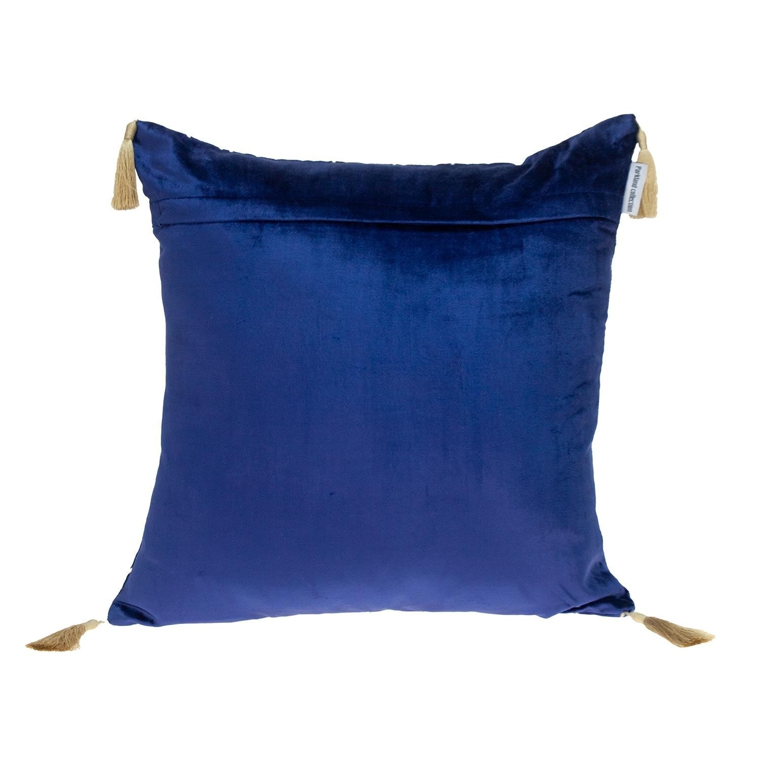 Blue tassel pillow cheap