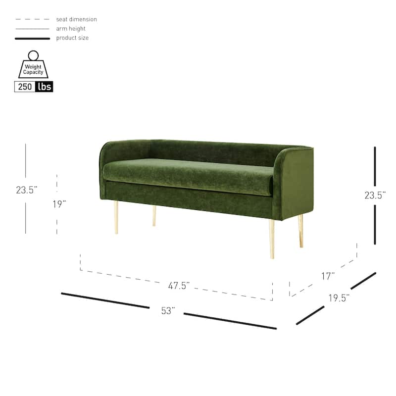 NPD Furniture Marsha Velvet Bench