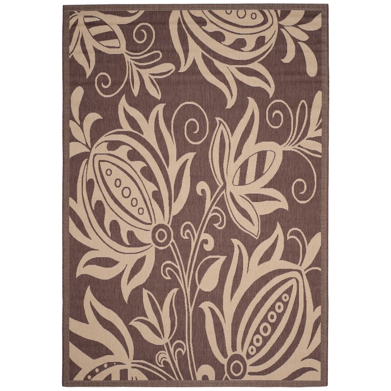 SAFAVIEH Courtyard Leatrice Indoor/ Outdoor Patio Backyard Rug
