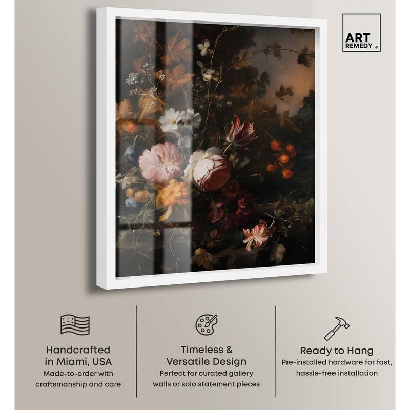 Shadowed Petal Secrets I Shadowbox by Art Remedy