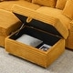 preview thumbnail 36 of 69, 80.3" L Shaped Couch with Pull Out Bed Corduroy Sleeper Sofa Bed Convertible Sectional Couches with Cup Holder for Living Room