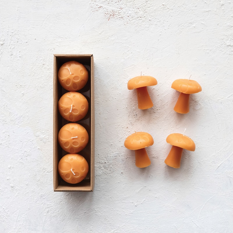 Unscented Mushroom Shaped Candles