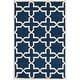 preview thumbnail 16 of 155, SAFAVIEH Handmade Chatham Clemma Modern Moroccan Wool Rug 3' x 5' - Dark Blue/Ivory - Rectangle